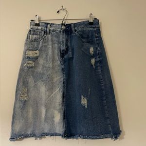 Shein denim skirt